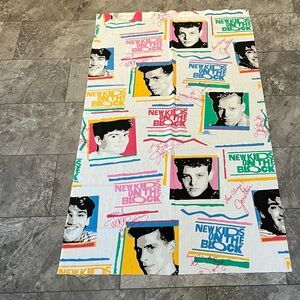 Vintage New Kids on the Block Graphic piece of fabric sheet that has been cut